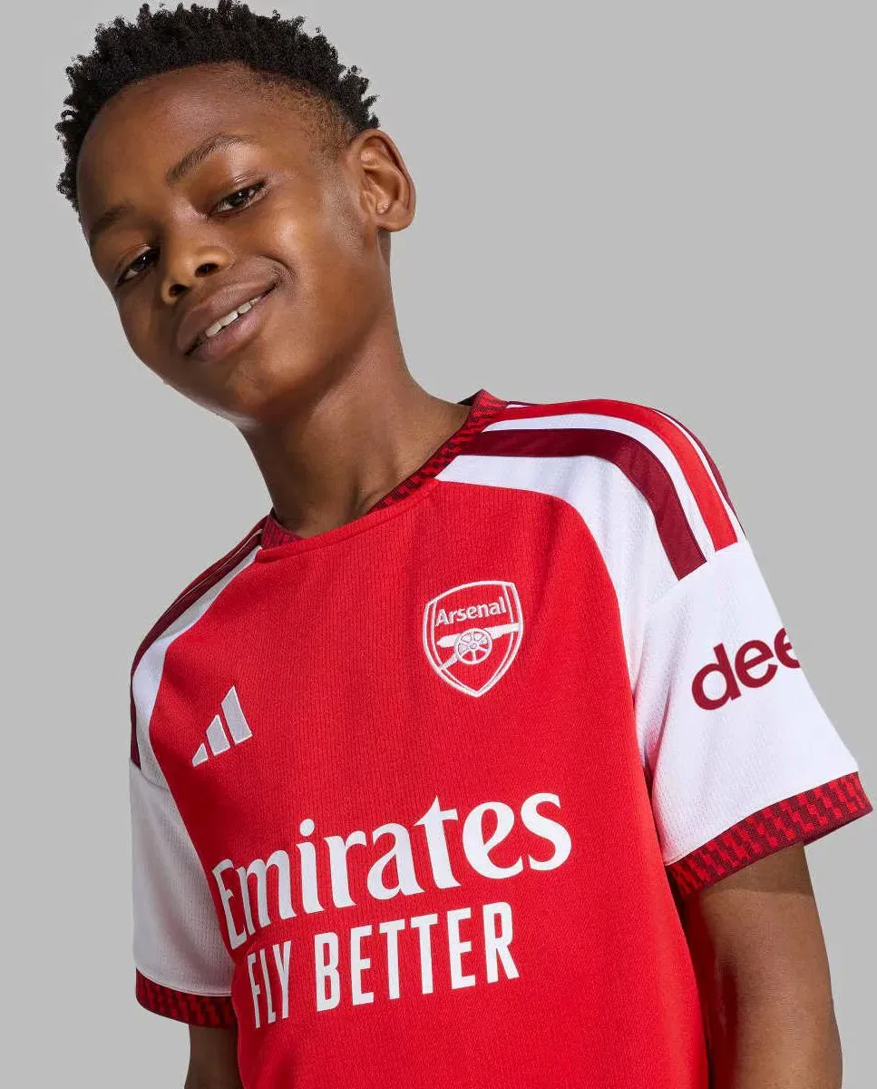 Детская футболка для мальчиков с принтом Arsenal FC 2026-2027 adidas, Rojo / Blanco — фото 4