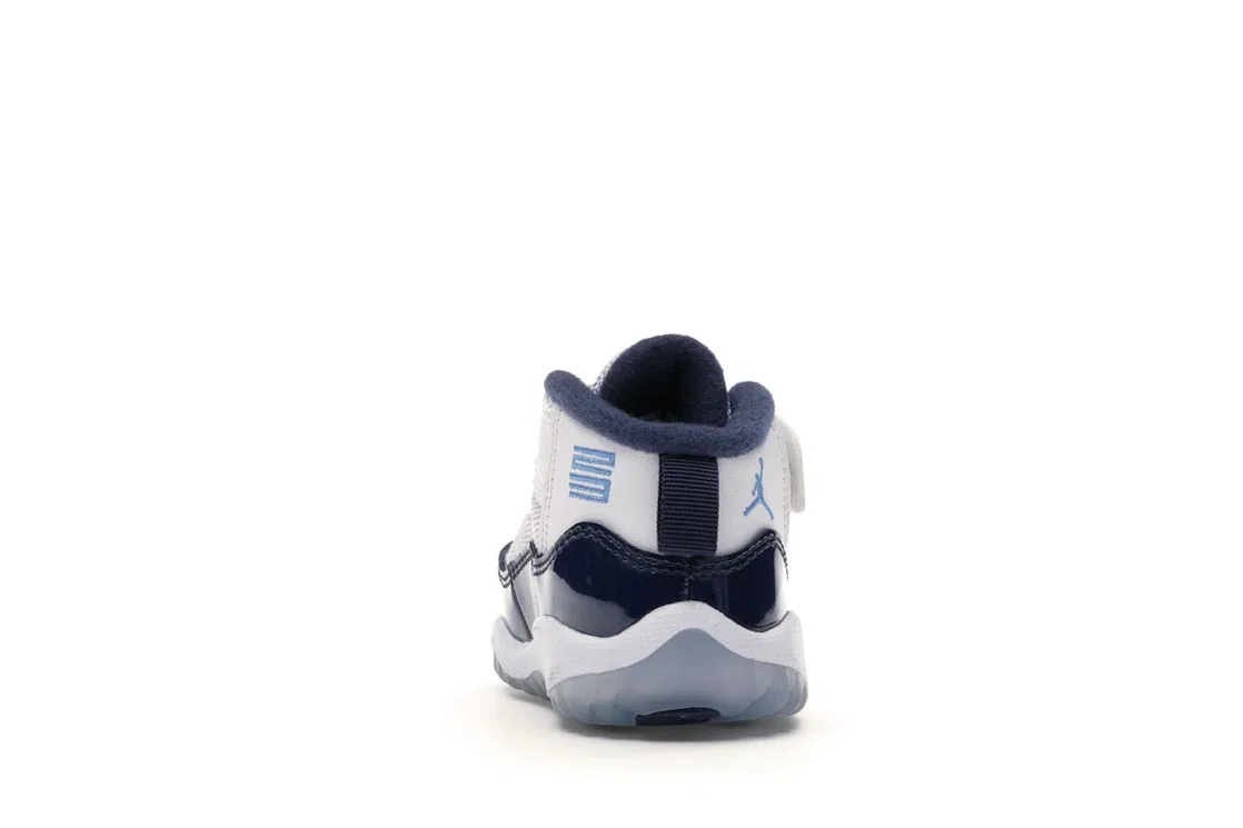 Детские кроссовки с высоким верхом Jordan 11 Retro Jordan, White/University Blue-Midnight Navy — фото 4