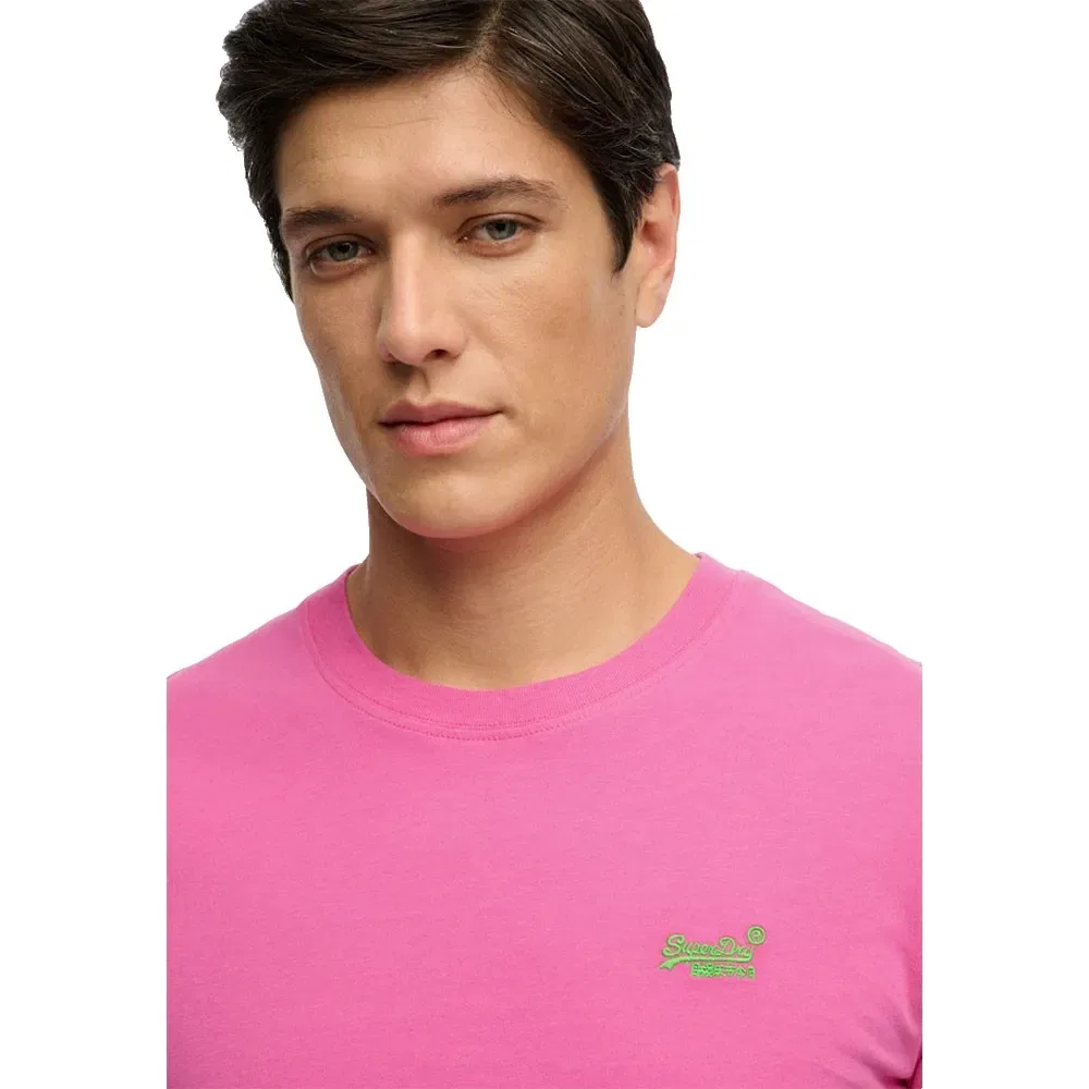 Мужская футболка с коротким рукавом и вышивкой Superdry, Pink — фото 4