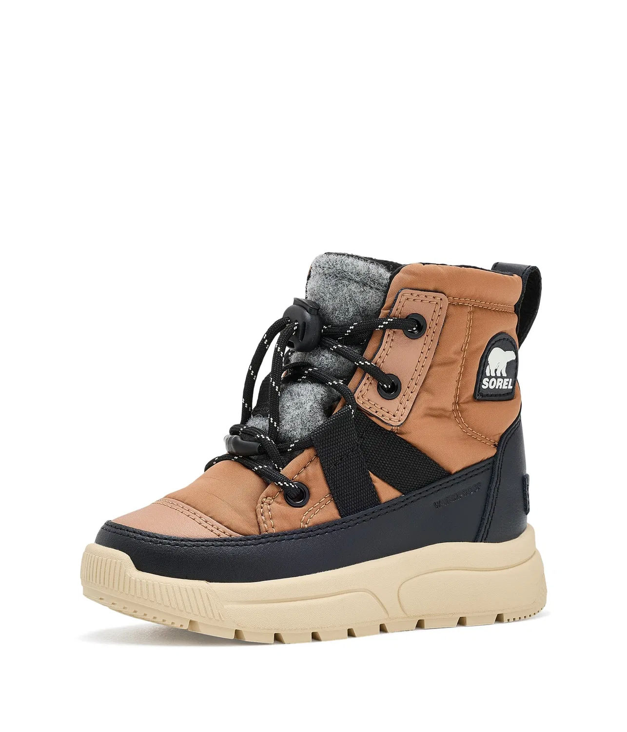 Водонепроницаемые ботинки Whitney III Mid Waterproof (для маленьких детей) Sorel Kids, Tawny Buff/Bleached Ceramic
