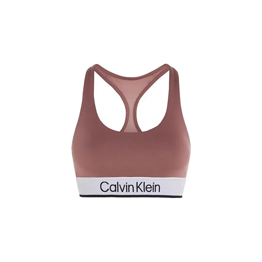 Спортивный бюстгальтер с брендом Calvin Klein, Розовый — фото 3