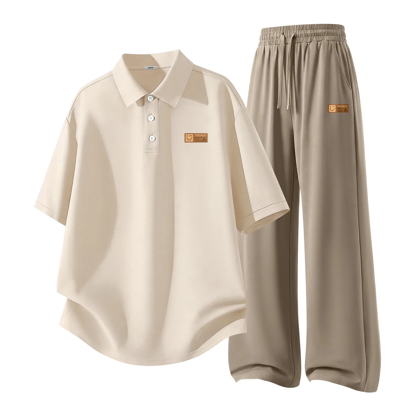 Детский комплект спортивной одежды Унисекс 2 шт MINISO, Khaki