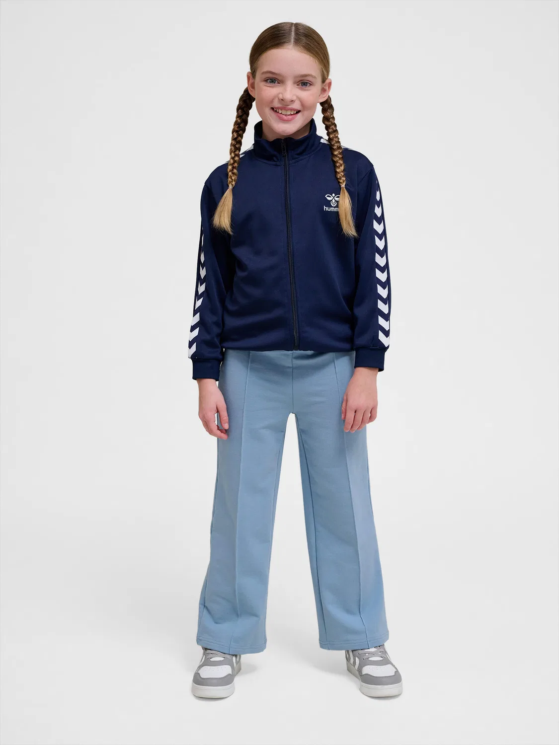 Детские спортивные штаны с принтом Hmlhixi Hummel, Blau Wolkiges Blau — фото 3
