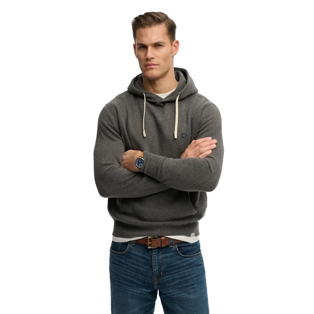 Худи с вышивкой Monogram Superdry, серый