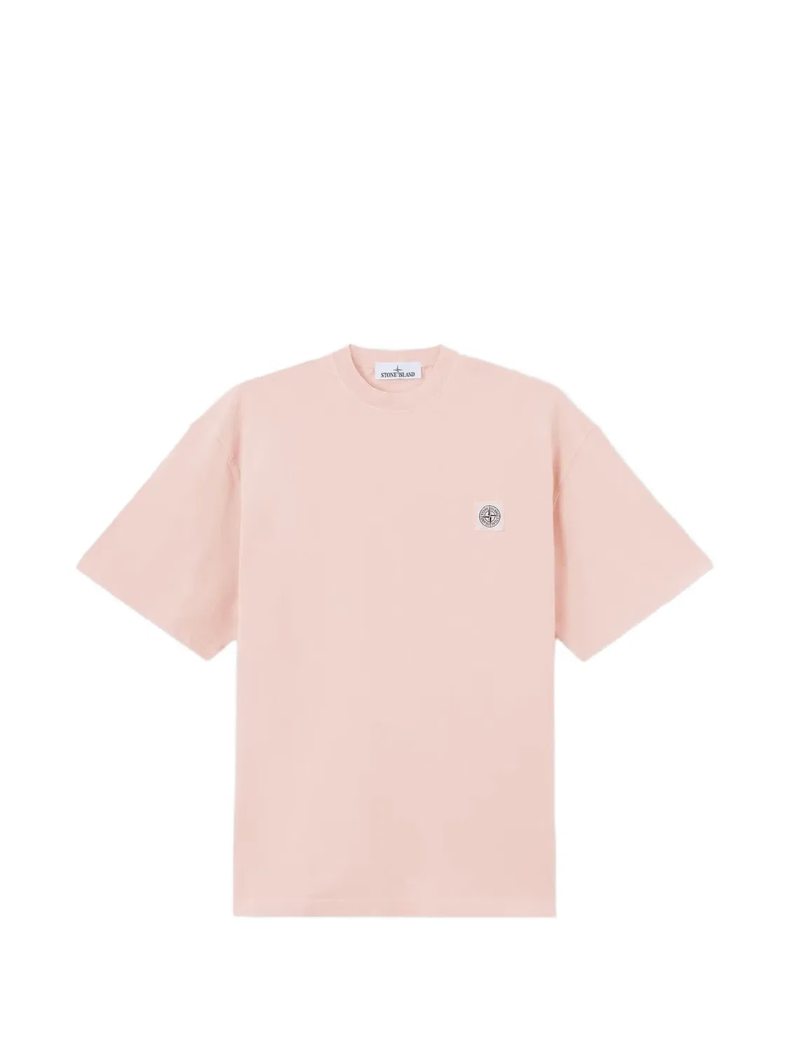 Футболка с нашивкой логотипа розовая Stone Island, розовый