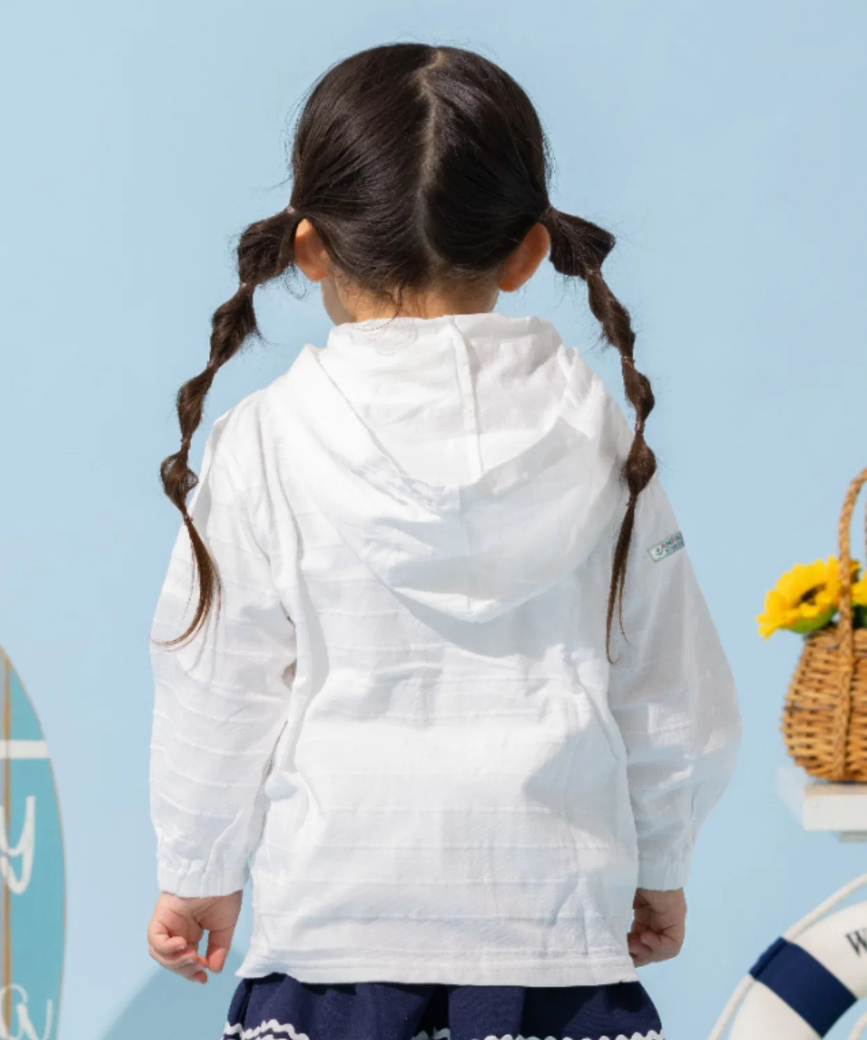 Детский тонкий худи с вышивкой Anpanman Kids Collection, Off White — фото 2