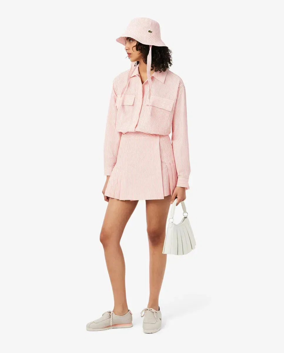 Юбка Lacoste трапеция, Blanco / Rosa — фото 4