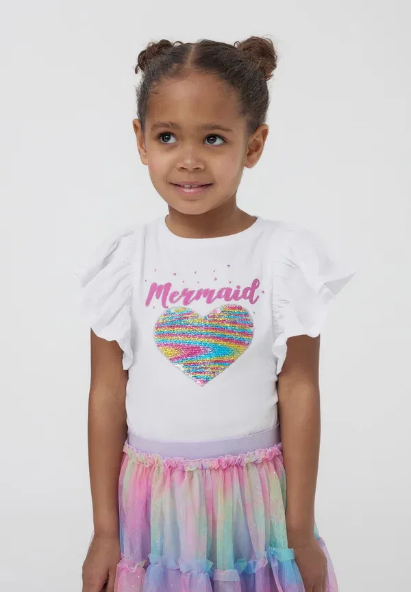 Футболка с принтом Print t-shirt Terranova bianco ottico, белый — фото 2