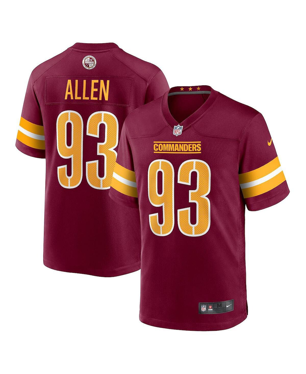 

Мужская футболка jonathan allen burgundy washington commanders game джерси Nike