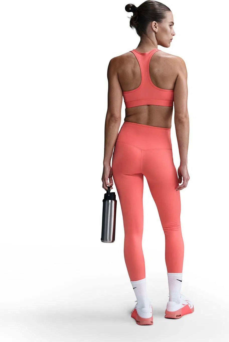 Женские леггинсы с высокой посадкой Nike Dri-Fit Go, розовые — фото 2