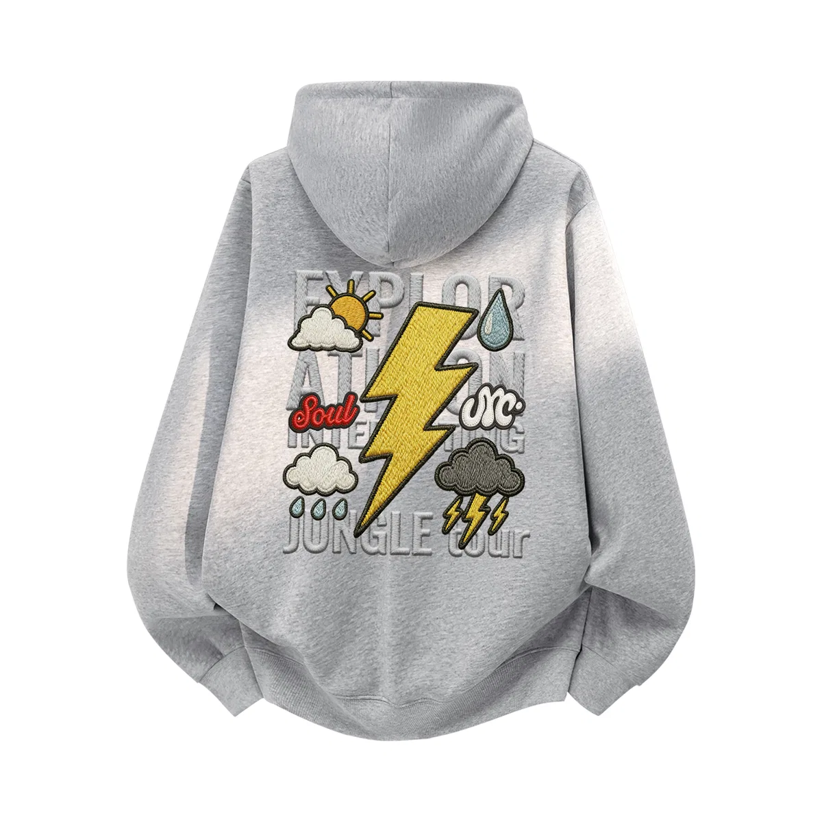 Детский свитшот с принтом Weather Song MINISO, Heather Gray