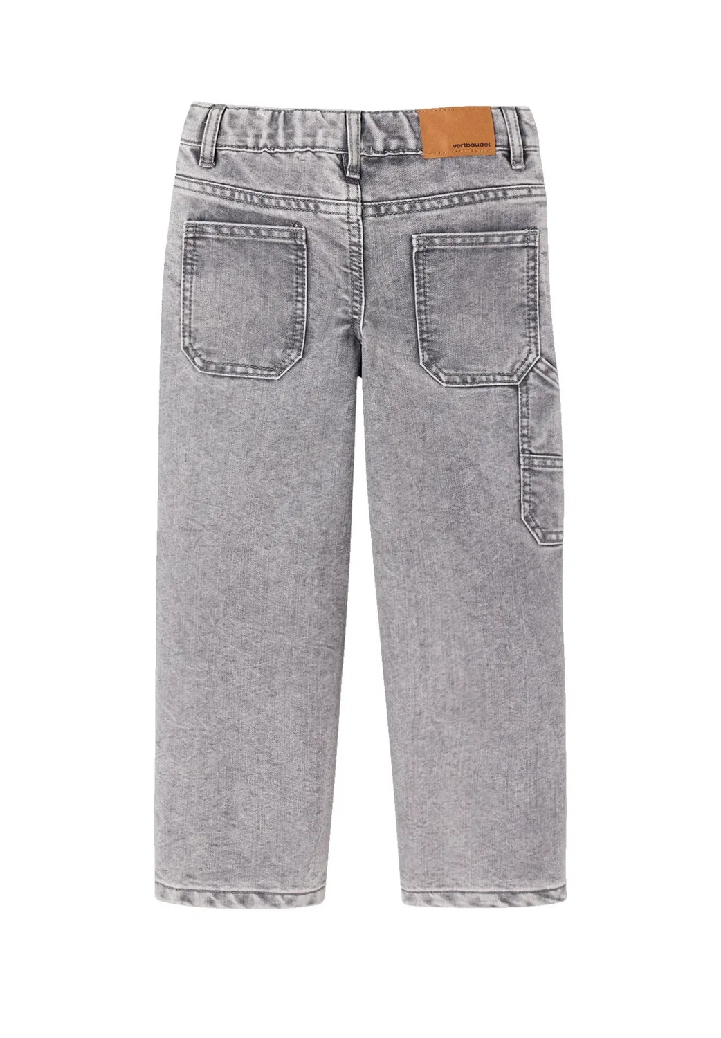 Cargojeanss jungen Regular, Bundweite Verstellbar - джинсы прямого кроя Vertbaudet, Grauer Denim — фото 2