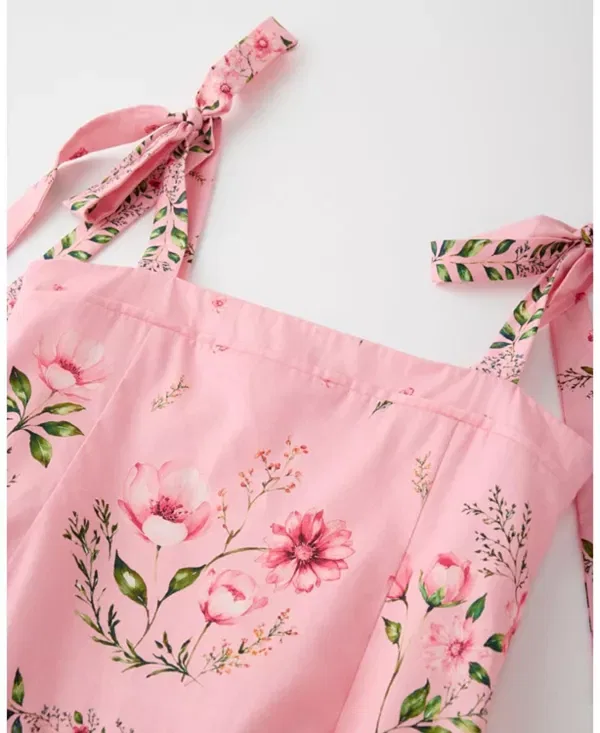 Детское платье для девочек с цветочным принтом Melany Tiered Maxi Dress Marlo Kids, Floral — фото 3