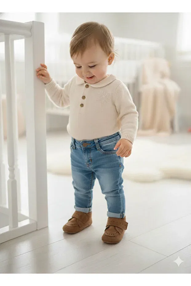 Детские мокасины для мальчиков с замшевым верхом Çago Kids, Brown
