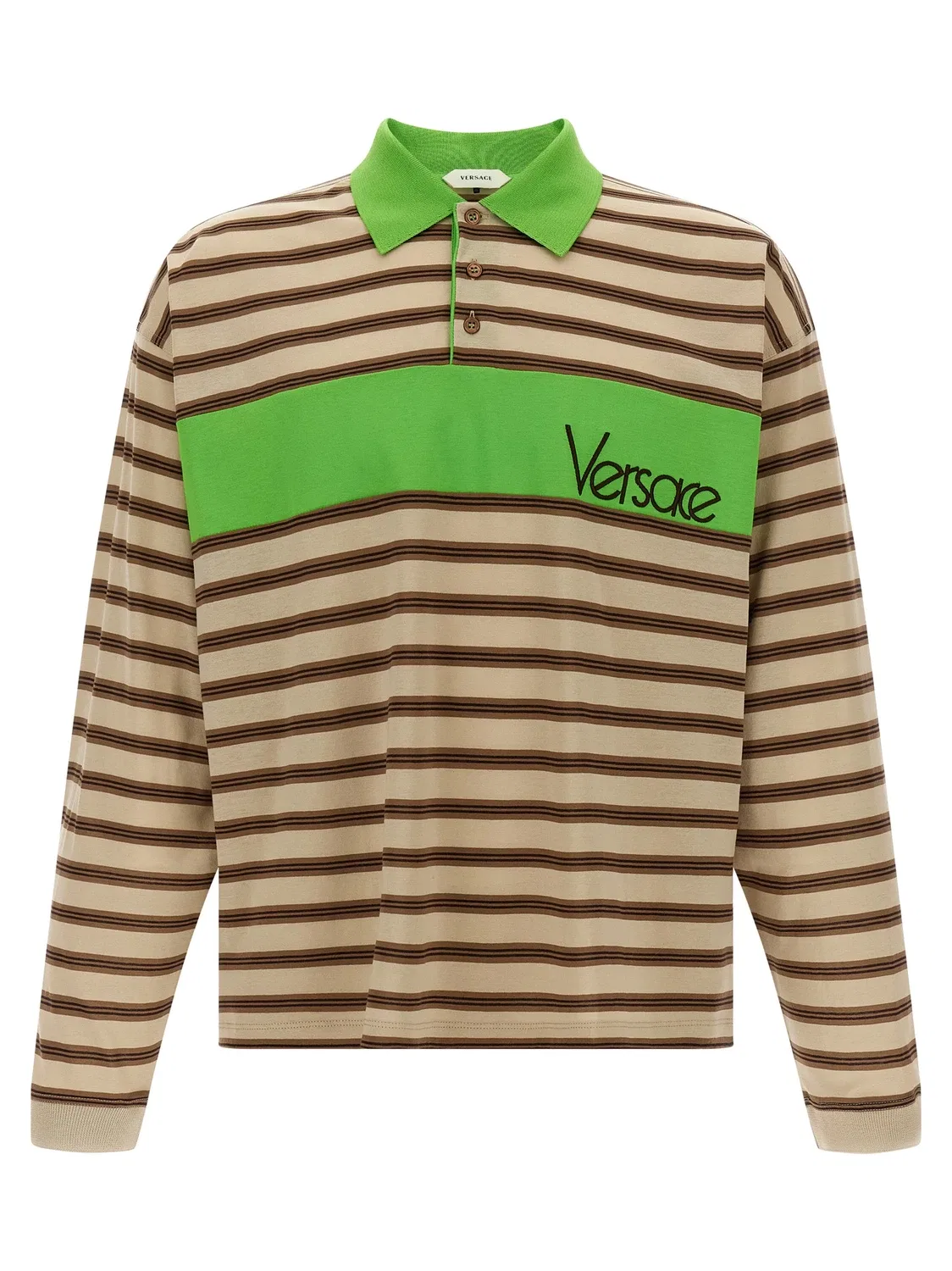 Поло-рубашка интарсия VERSACE, мультицвет