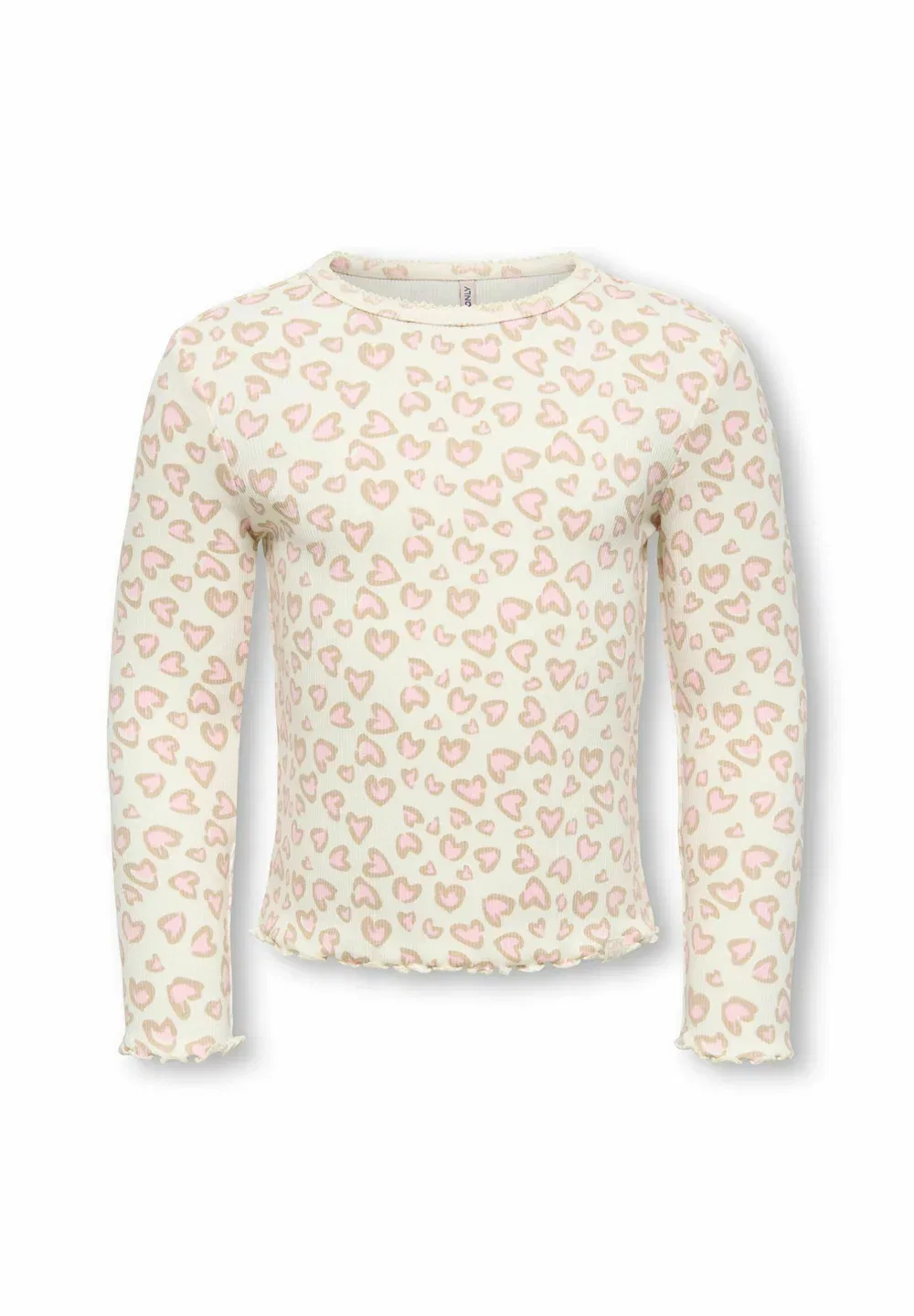 Kmgtrinny life aop ls o-nck top jrs noos - long sleeved top Only Mini, Tofu — фото 2