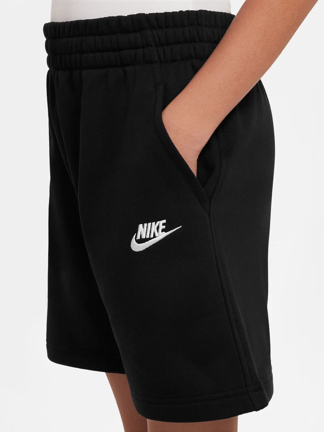 Шорты Nike Club Fleece French Terry, черный — фото 3