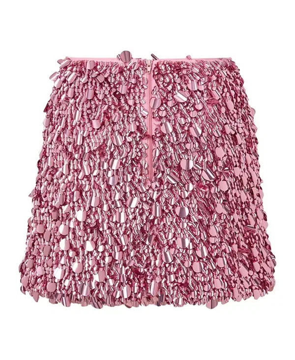 Детская юбка для девочек с пайетками Davina Sequin Mini Skirt Marlo Kids, Magenta Rose — фото 2