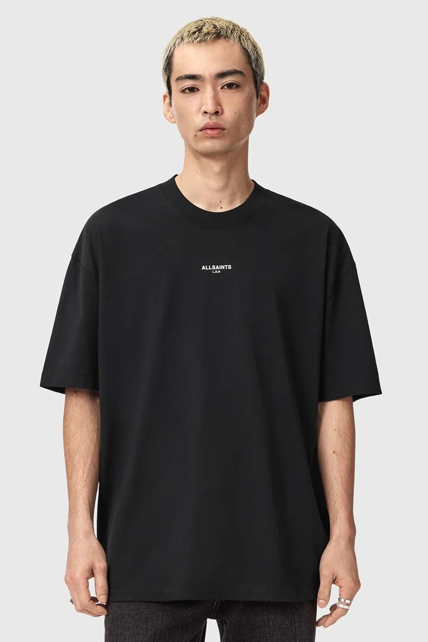 Футболка AllSaints Mikro Oversized, черный — фото 2