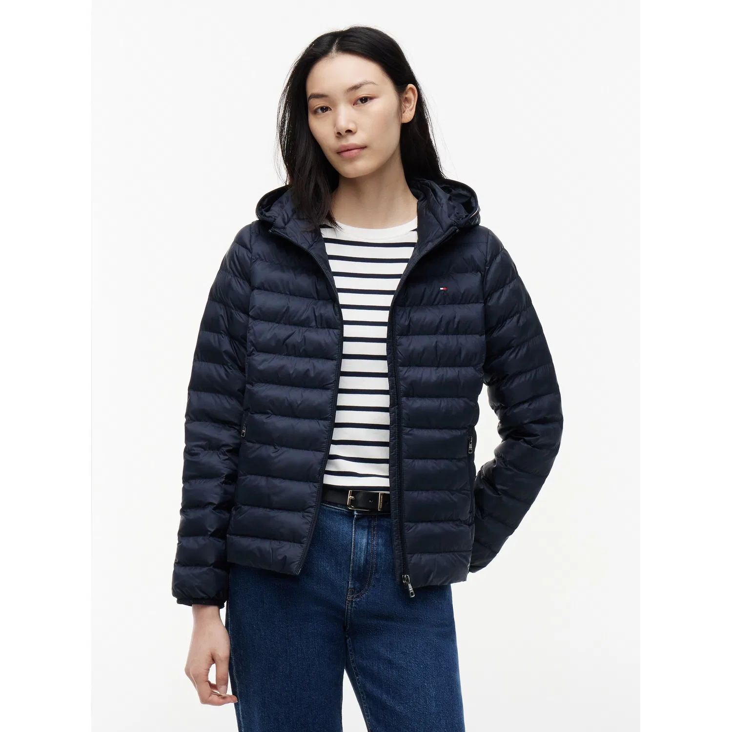 Женская стеганая куртка с капюшоном Tommy Hilfiger, Desert Sky
