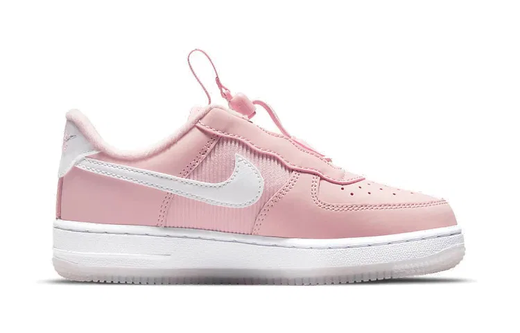 Детские кроссовки для скейтбординга с принтом Air Force 1 Toggle SE Nike, Pink Flower — фото 3