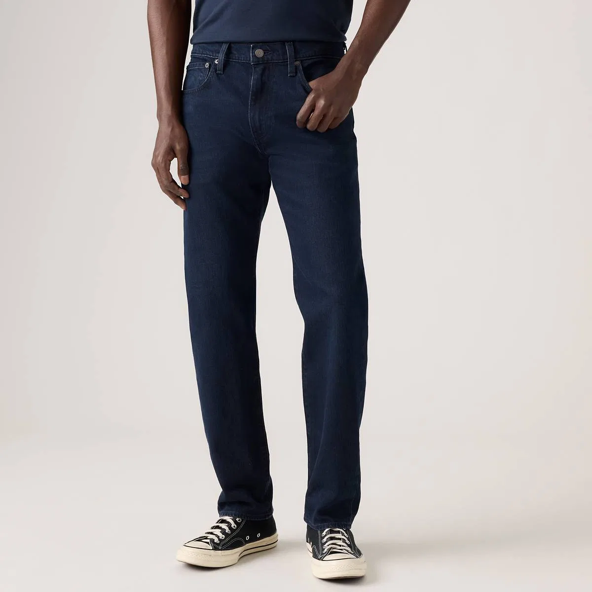 Мужские джинсы 502 зауженного кроя, из натуральной мягкой ткани Levi's, Why So Blue - Blue — фото 2