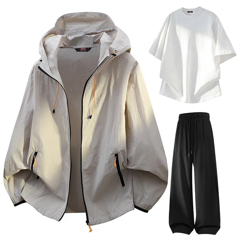 Детский комплект спортивной одежды с защитой от солнца BALENO, Light Khaki White Black