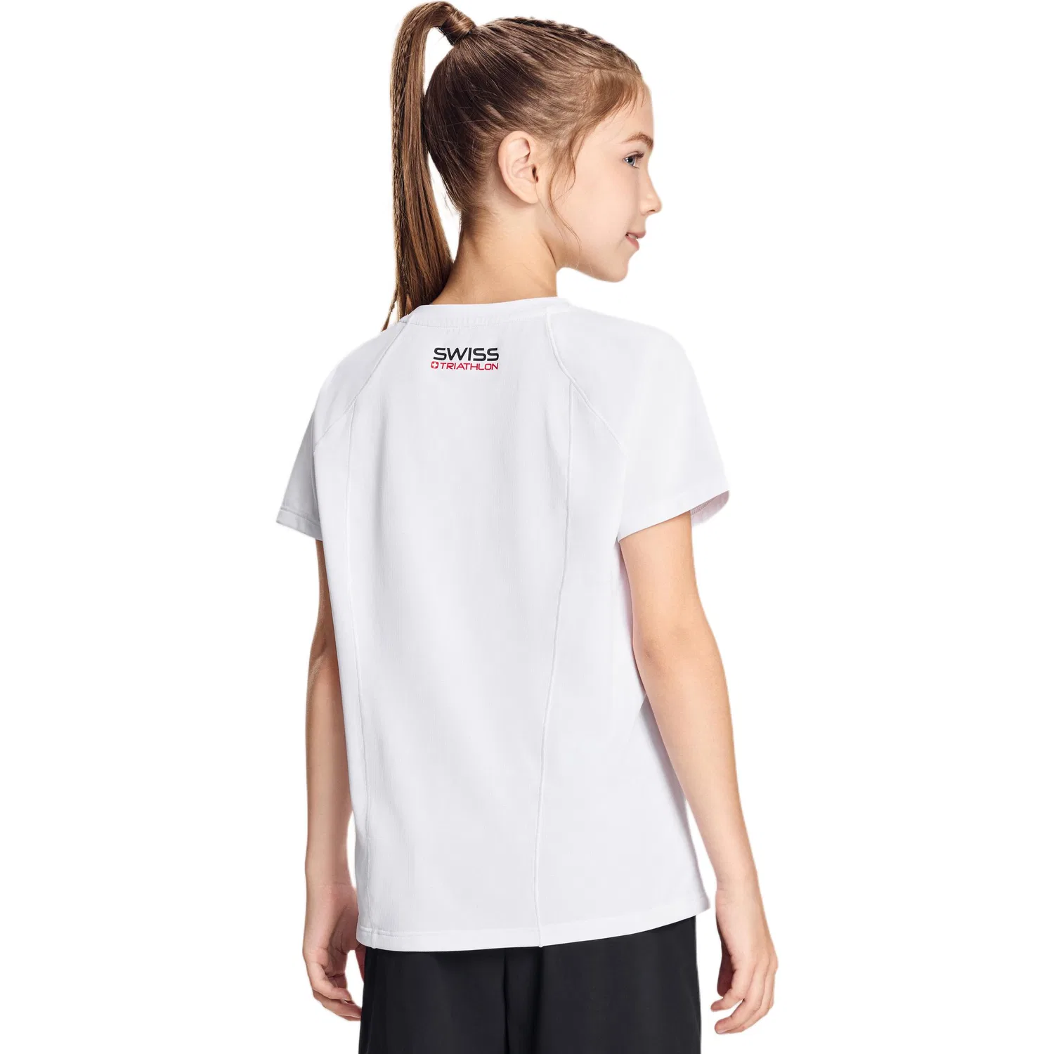 Детская футболка с быстросохнущей тканью RUNNING FW25 DESCENTE, Bright White Tpg — фото 3