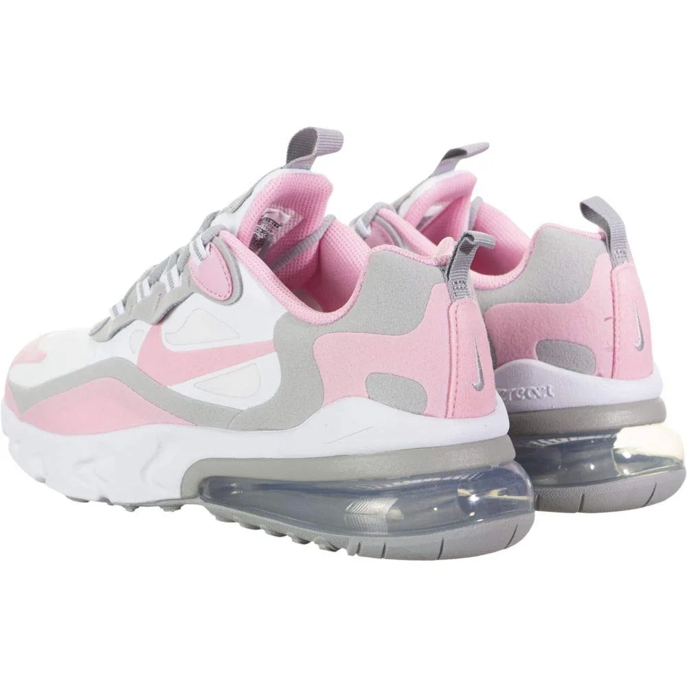 Детские кроссовки для мальчиков с большим воздушным блоком Air Max 270 React (Gs) NIKE, White Black — фото 4