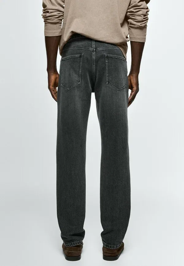 Джинсы прямого кроя Slim fit jeans Massimo Dutti, серый — фото 3