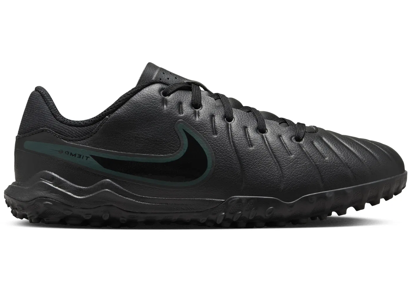 Детские бутсы Nike Tiempo Legend 10 Academy TF, Black/Deep Jungle/Black