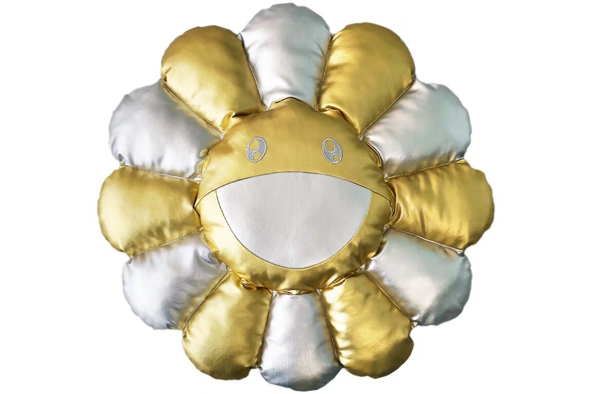 

Мягкая плюшевая фигурка Takashi Murakami Flower, 60 см, серебристый/золотой