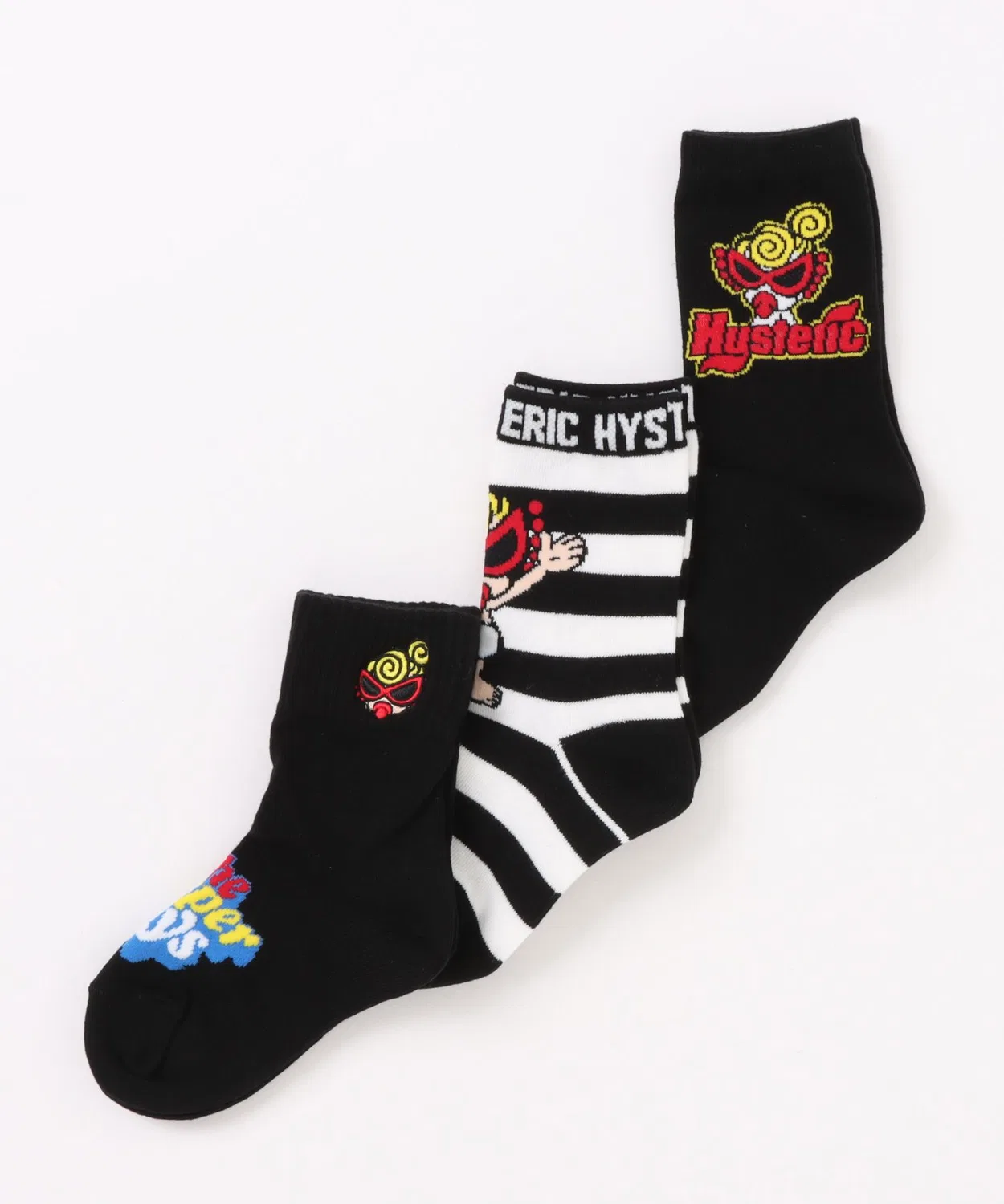 Детские носки с принтом SUPER HYS 3P HYSTERIC MINI, Black