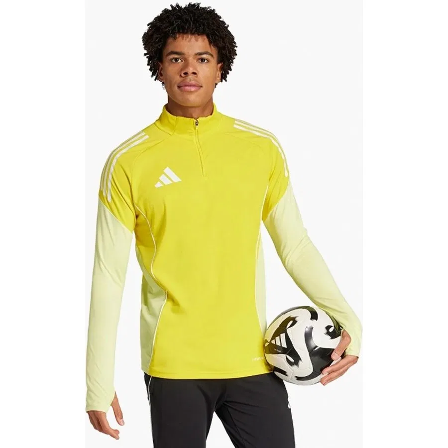 Мужская тренировочная кофта с длинным рукавом adidas Tiro25C Training, Черный — фото 3