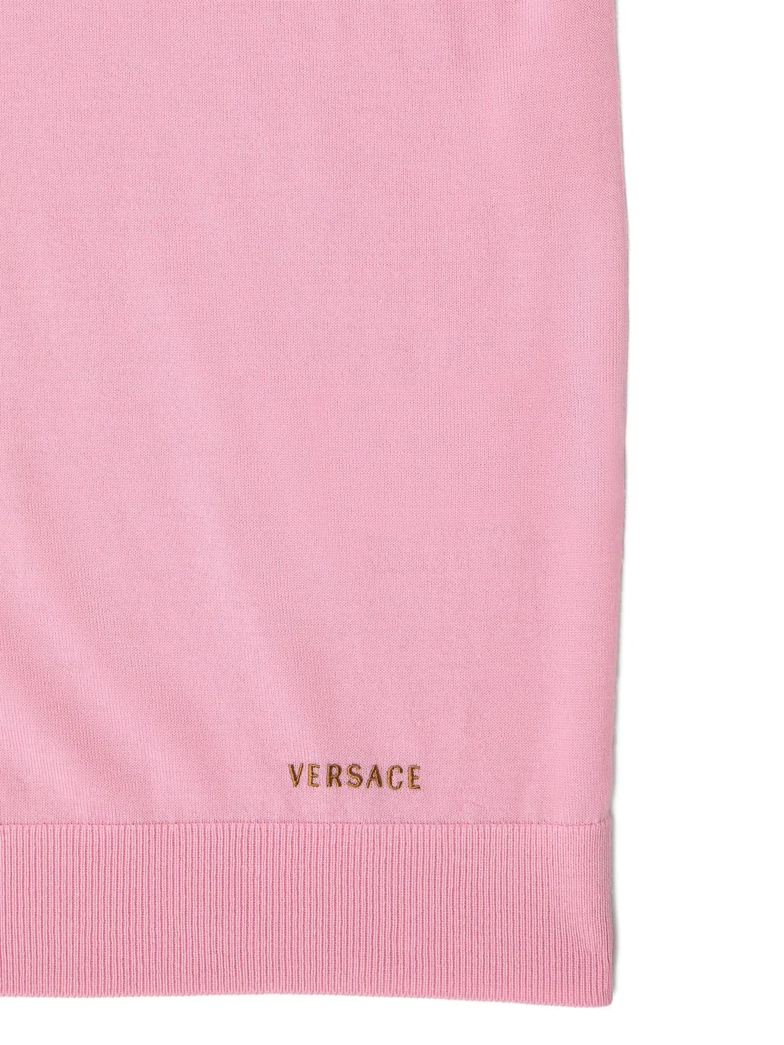 Футболка с многослойной вышивкой, розовая Versace, розовый — фото 4