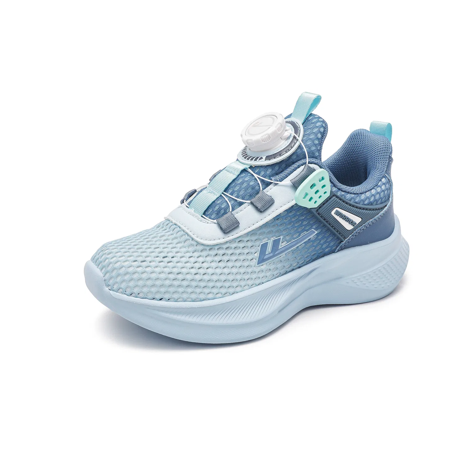 Детские кеды с принтом, Light Blue/Blue, WARRIOR