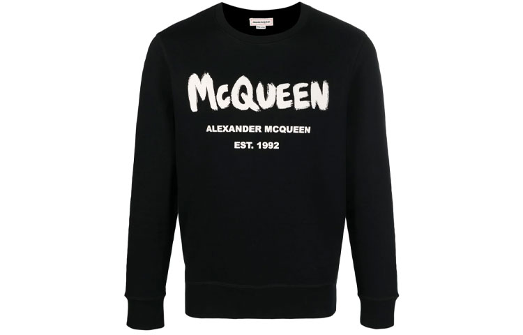 

Граффити принт Свитшот Alexander McQueen, Черный