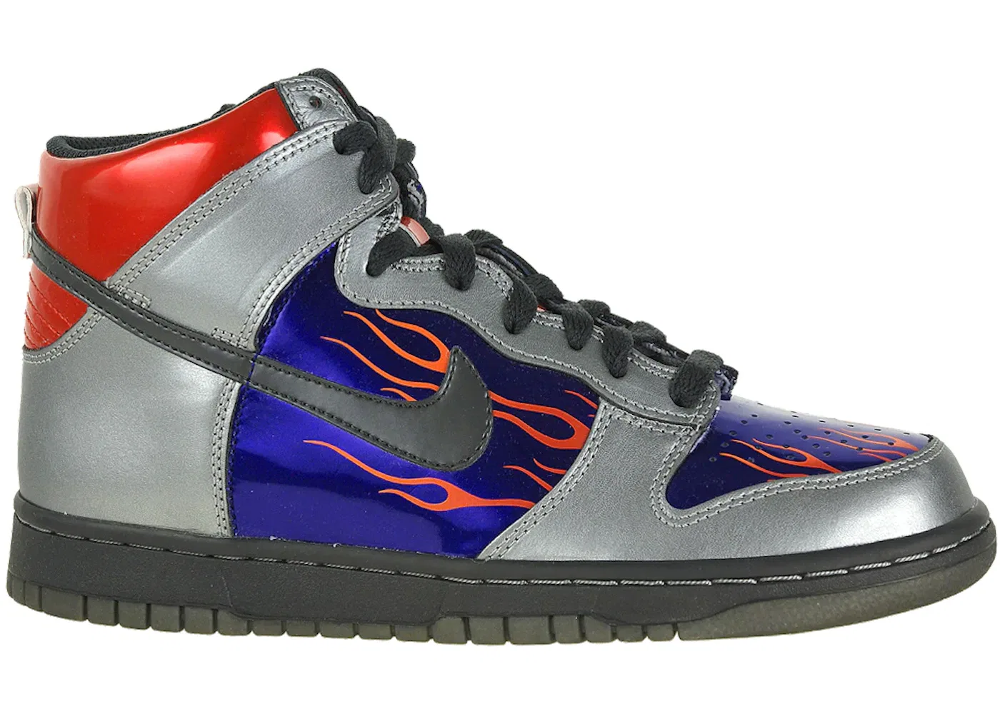 Детские кроссовки Lifestyle Nike Dunk High, Metallic Cool Grey/Anthracite/Concord/Varsity Red