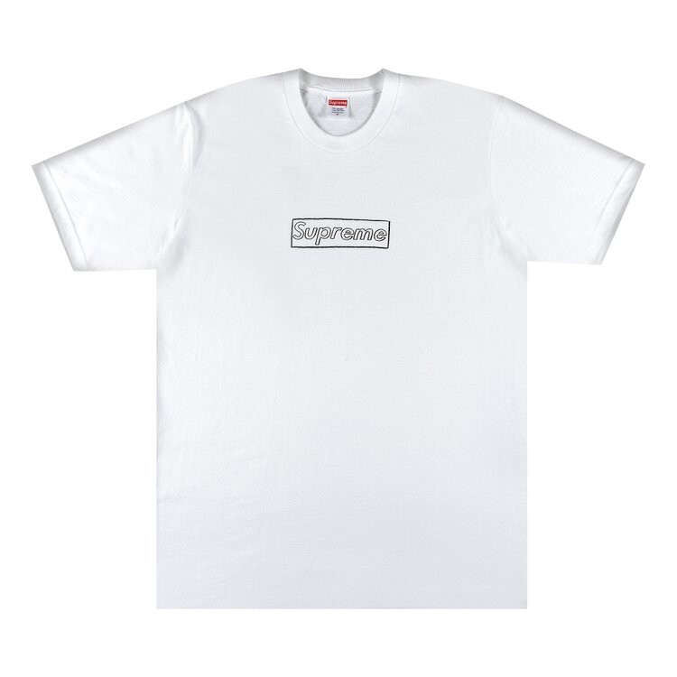 

Футболка Supreme x KAWS Chalk Logo Tee 'White', белый