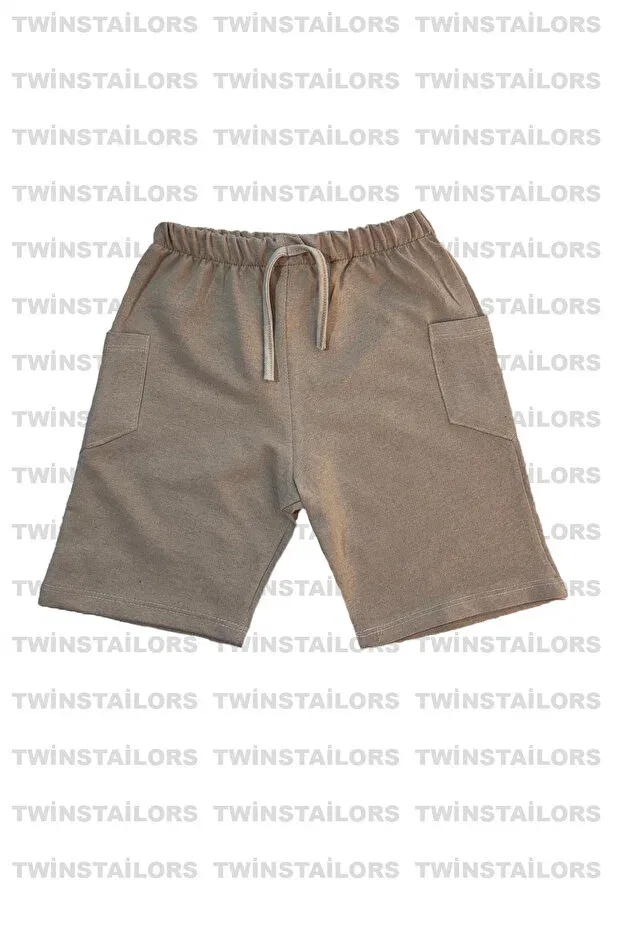 Детские шорты для девочек хлопковые комплект 3 шт Twins Tailors, Beige — фото 2