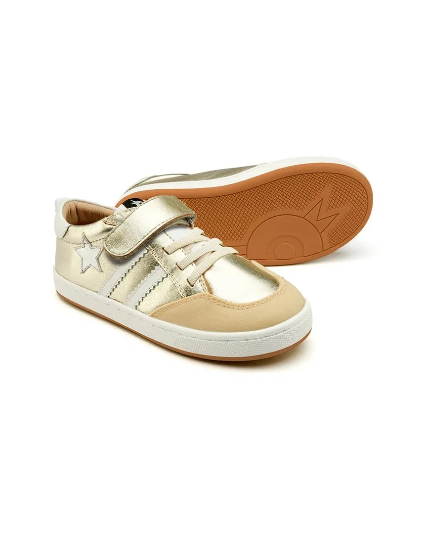 Детские кроссовки кожаные с регулируемой застежкой WOS Runner Old Soles, White — фото 2
