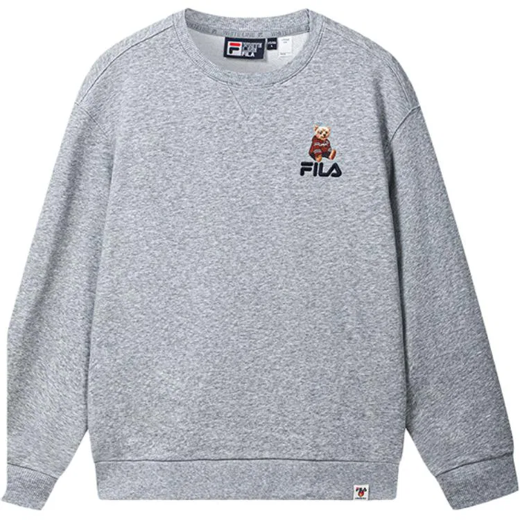 Детский свитшот с круглым вырезом Smoke Cloud Heather Gray-MG FILA