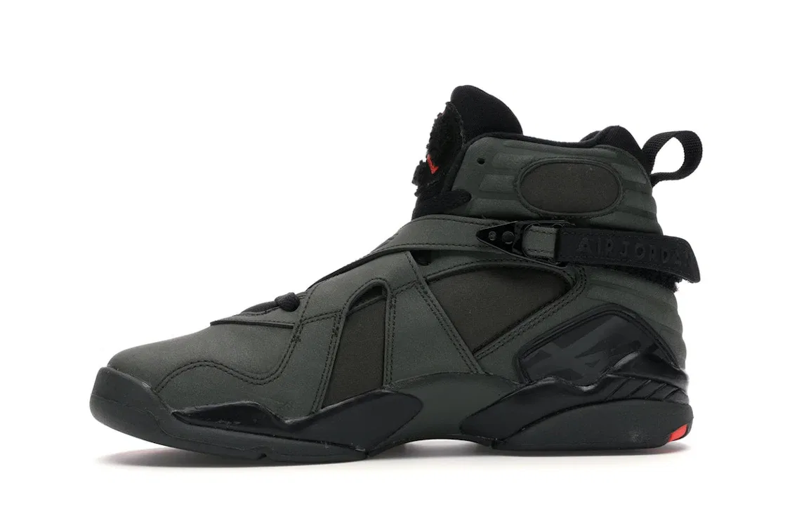 Детские кроссовки Lifestyle Jordan 8 Retro, Sequoia/Black-Wolf Grey-Max Orange — фото 3