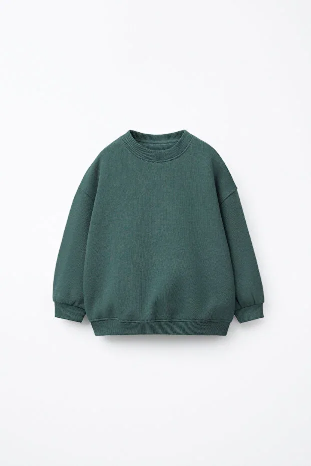 Детские свитшот оверсайз C.C.L. Coccolin Kids Baby Clup, Oil Green