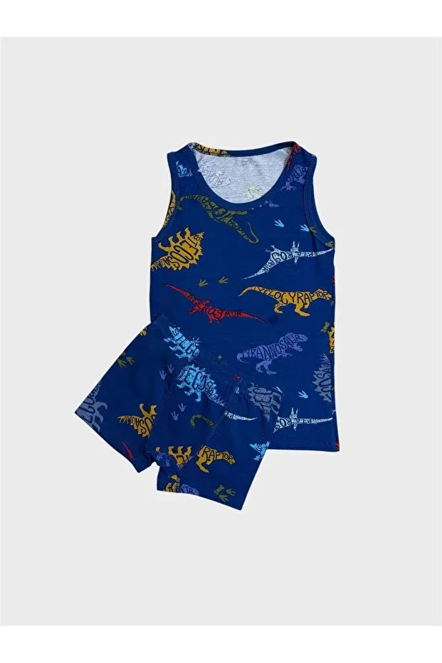 Детский комплект для мальчиков с длинным рукавом Elmas Kids, Navy Blue — фото 2