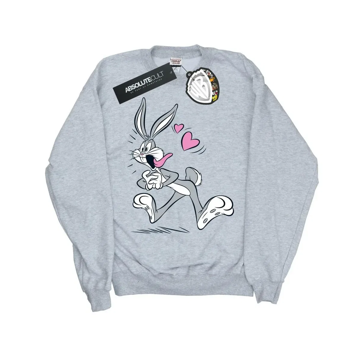 Свитшот с принтом Bugs Bunny in Love Looney Tunes, Grey — фото 2