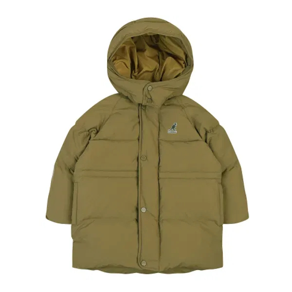 Пуховик длинный Bubble Long, RD 0109 Kangol Kids, хаки