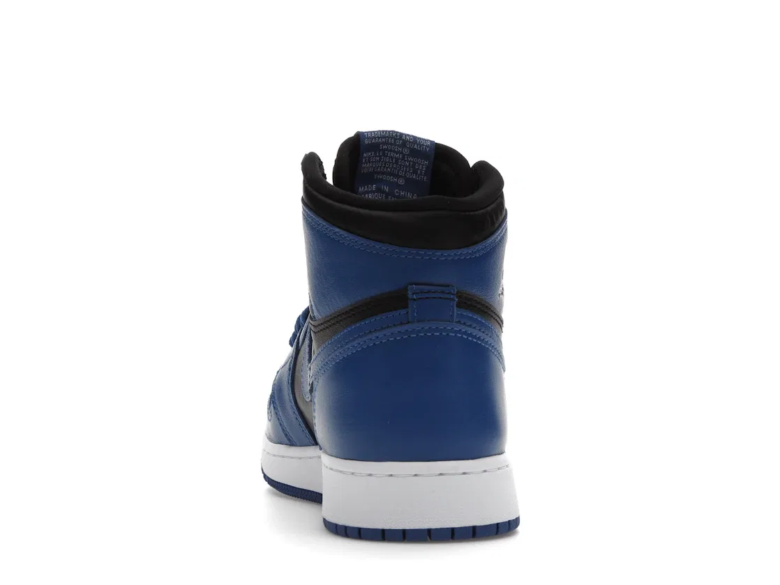 Детские кроссовки для мальчиков высокие с heritage стилем Jordan 1 Retro High OG Jordan, Dark Marina Blue/Black-White — фото 4