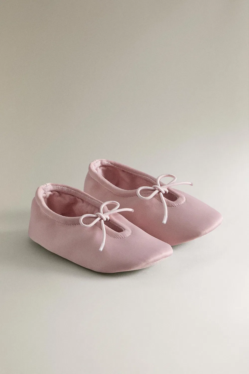 Детские сатиновые балетки ZARA, Pink — фото 2