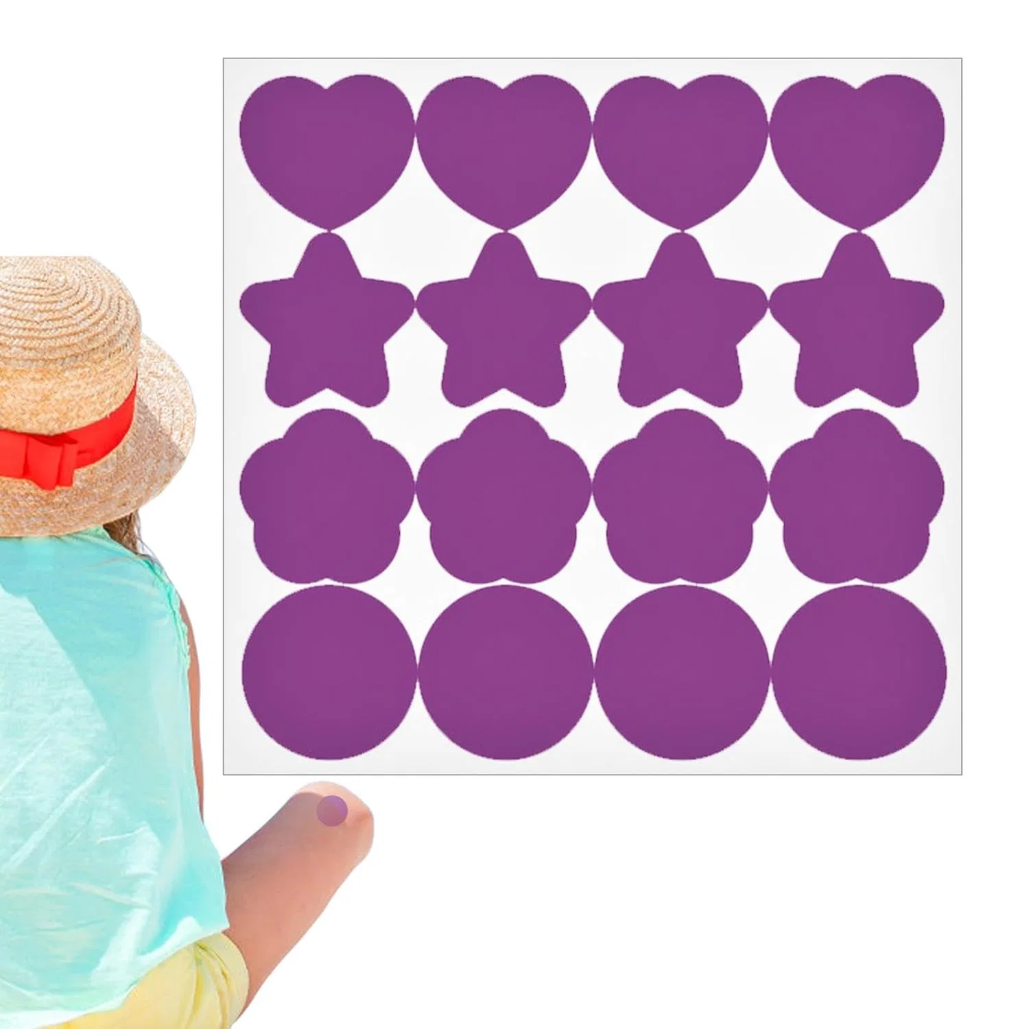UV Detection Patches, Bexdug, 16 шт, 0.02 lb